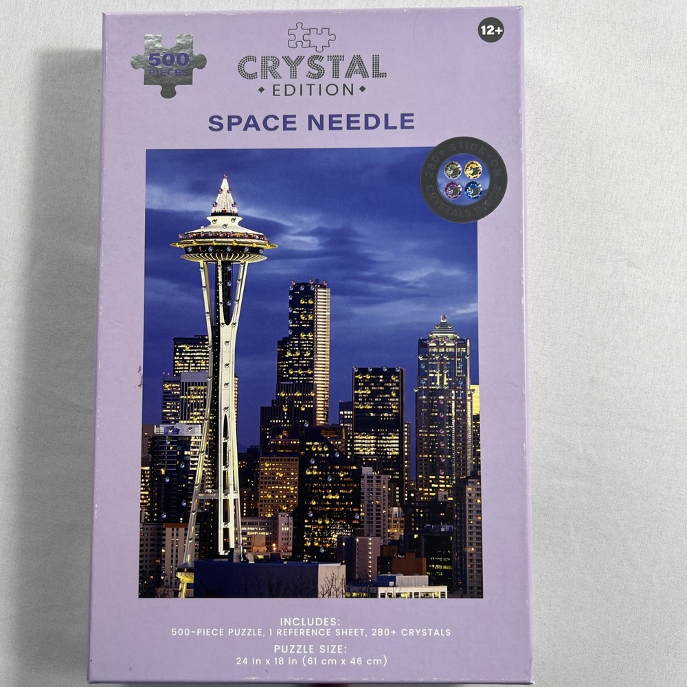 Hinkler Play Crystal Edition Space Needle 500 Piece Puzzle Gems New Sealed
